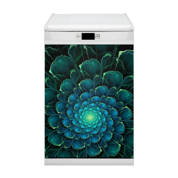 Dekoratív mosogatógép mágnes Zöld virág