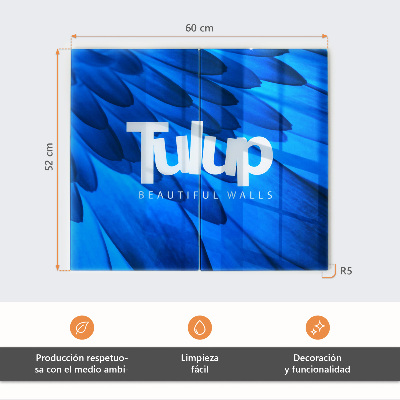 Edzett üveg vágódeszka Sárga tulipánok zöld háttér előtt