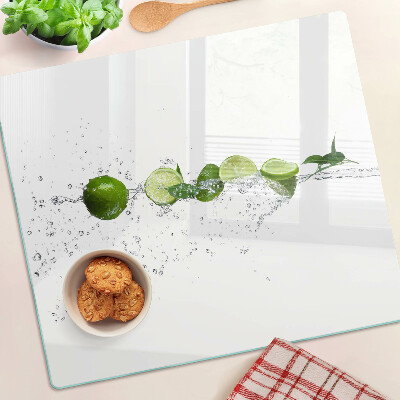 Üveg vágódeszka Citrom a vízben