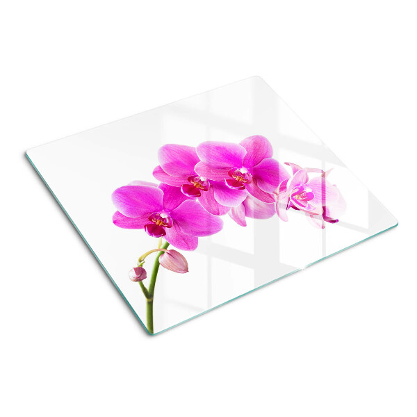 Edzett üveg vágódeszka Orchideák rózsaszín árnyalatokban