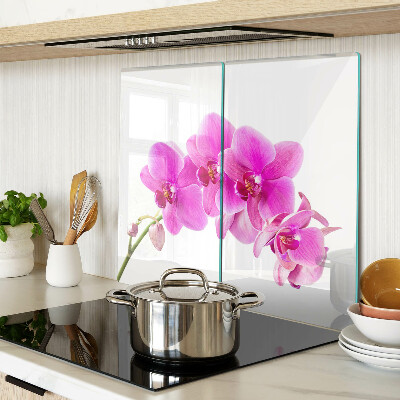 Edzett üveg vágódeszka Orchideák rózsaszín árnyalatokban
