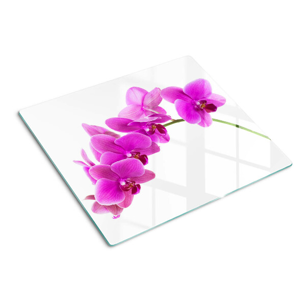 Edzett üveg vágódeszka Orchidea virágok rózsaszín árnyalatokban