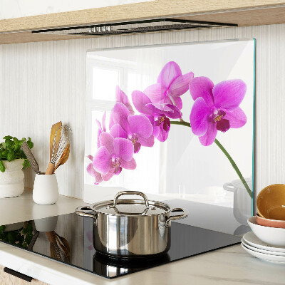 Edzett üveg vágódeszka Orchidea virágok rózsaszín árnyalatokban