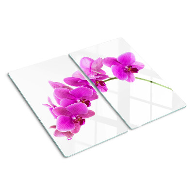 Edzett üveg vágódeszka Orchidea virágok rózsaszín árnyalatokban