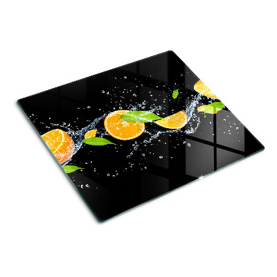 Edzett üveg vágódeszka Citrusfélék vízben