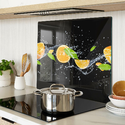 Edzett üveg vágódeszka Citrusfélék vízben