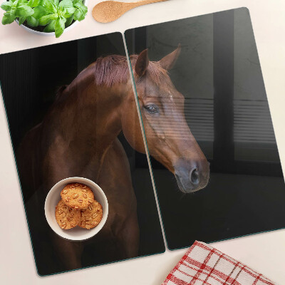 Üveg vágódeszka Ló portréja