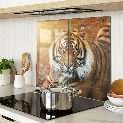 Üveg vágódeszka Tigris a napon