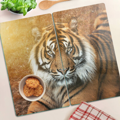 Üveg vágódeszka Tigris a napon