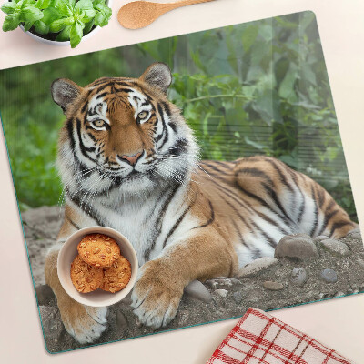Üveg vágódeszka Tigris természetes élőhelyén