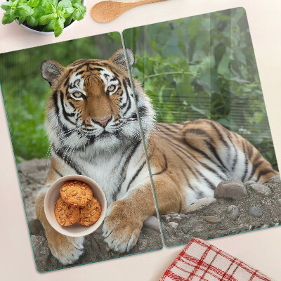 Üveg vágódeszka Tigris természetes élőhelyén