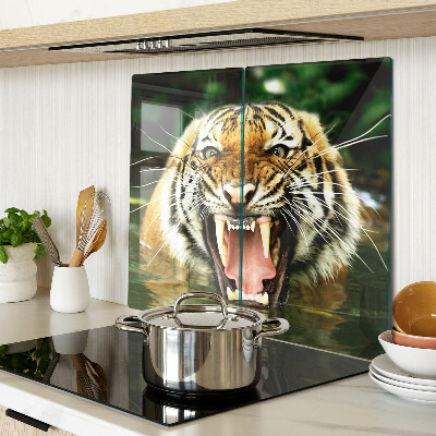Üveg vágódeszka Tigris támadásban