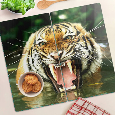 Üveg vágódeszka Tigris támadásban
