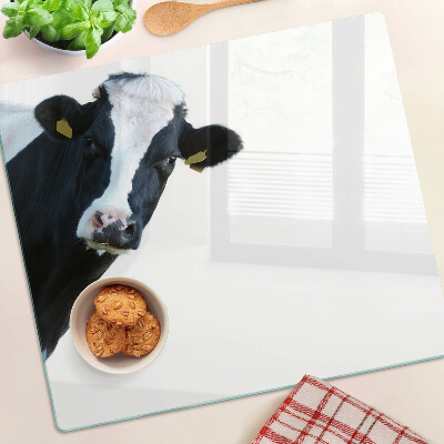 Edzett üveg vágódeszka Érdekes tehén