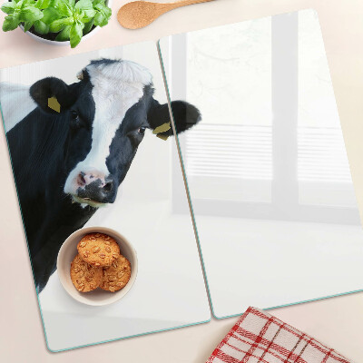 Edzett üveg vágódeszka Érdekes tehén