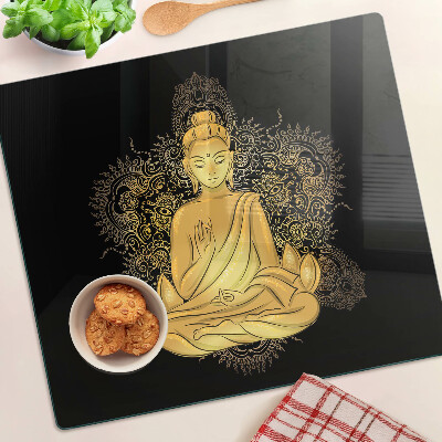 Edzett üveg vágódeszka Buddha meditációban
