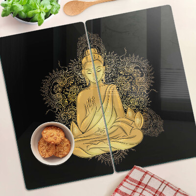 Edzett üveg vágódeszka Buddha meditációban