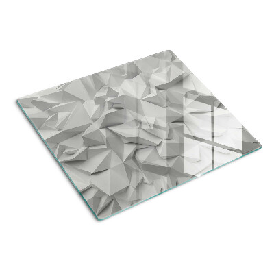 Üveg vágódeszka Absztrakt 3D minta szürke árnyalatokban