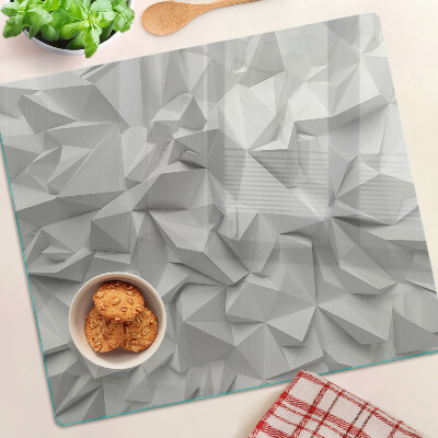 Üveg vágódeszka Absztrakt 3D minta szürke árnyalatokban
