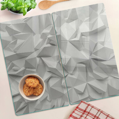 Üveg vágódeszka Absztrakt 3D minta szürke árnyalatokban