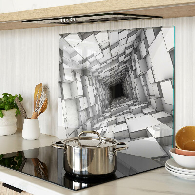 Edzett üveg vágódeszka 3D kocka labirintus