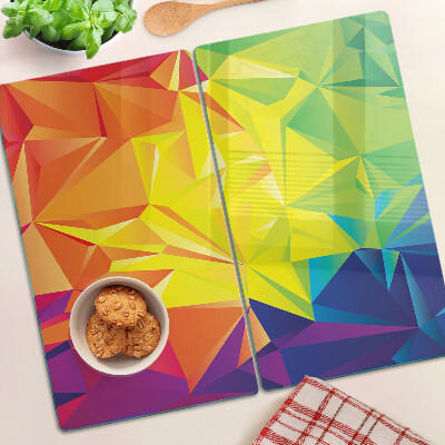 Edzett üveg vágódeszka Színgeometria