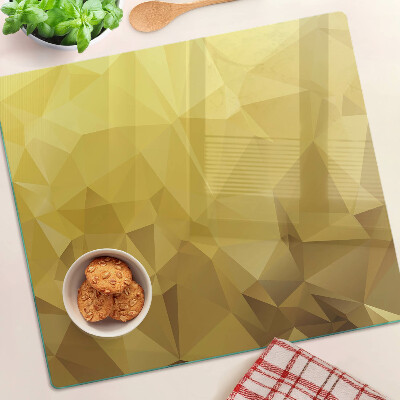 Edzett üveg vágódeszka Geometria arany árnyalatokban
