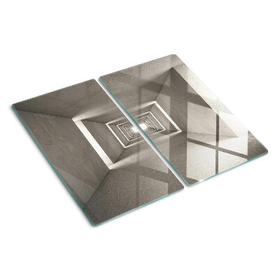 Edzett üveg vágódeszka Geometrikus belső tér mélységhatással