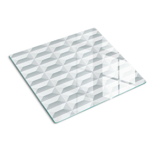 Üveg vágódeszka 3D kocka geometria