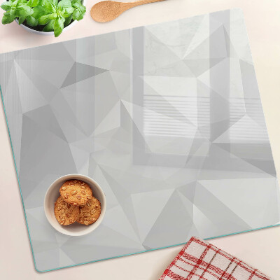 Edzett üveg vágódeszka Geometria a szürke árnyalataiban