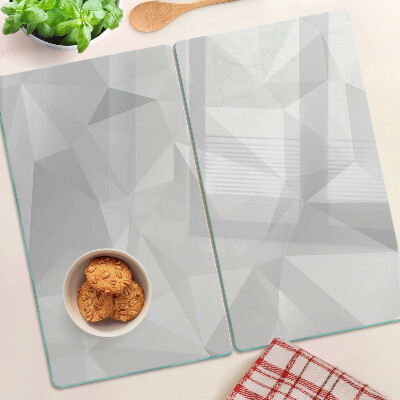 Edzett üveg vágódeszka Geometria a szürke árnyalataiban