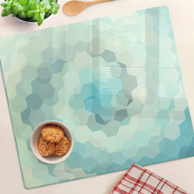 Üveg vágódeszka Geometriai alakzatok kék árnyalatokban