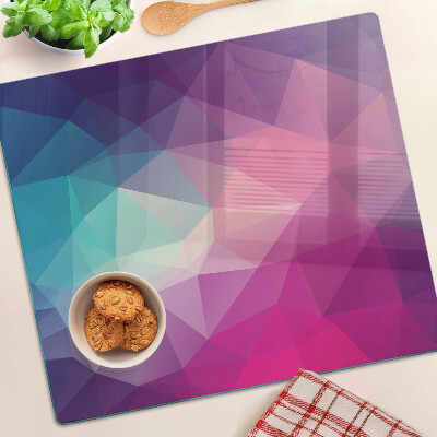 Üveg vágódeszka Geometria rózsaszín és kék árnyalatokban