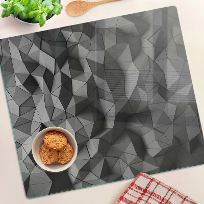 Üveg vágódeszka Absztrakt geometrikus minta szürke árnyalatokban