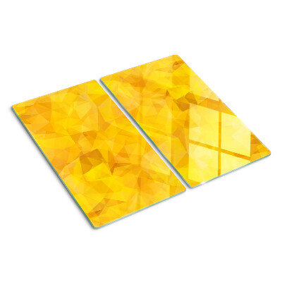 Edzett üveg vágódeszka Sárga geometrikus mozaik