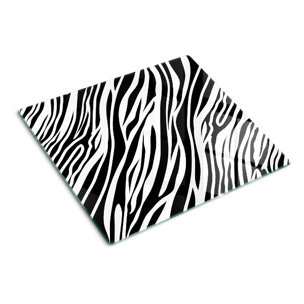 Edzett üveg vágódeszka Zebra minta