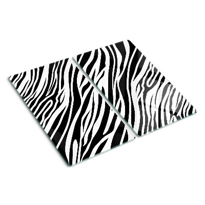 Edzett üveg vágódeszka Zebra minta
