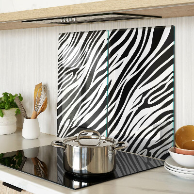 Edzett üveg vágódeszka Zebra minta