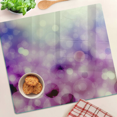 Edzett üveg vágódeszka Bokeh lila és rózsaszín árnyalatokban