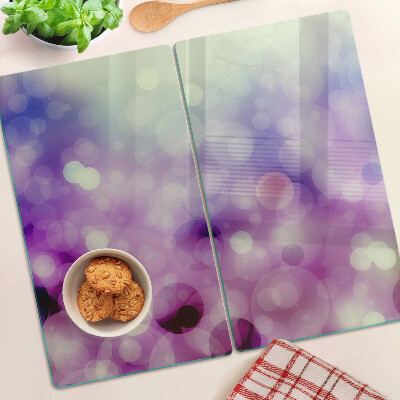 Edzett üveg vágódeszka Bokeh lila és rózsaszín árnyalatokban