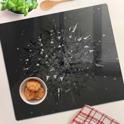 Edzett üveg vágódeszka Absztrakt geometrikus minta
