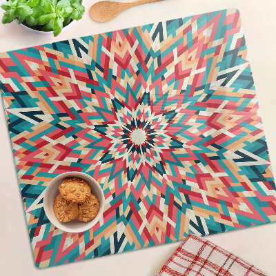 Üveg vágódeszka Többszínű mandala