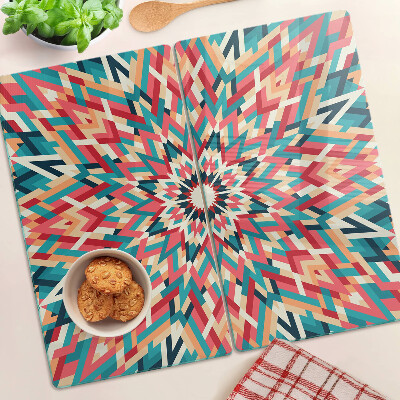 Üveg vágódeszka Többszínű mandala