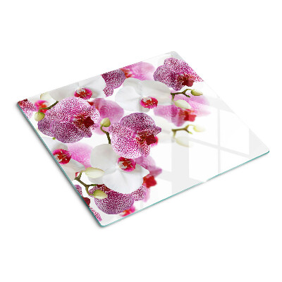 Üveg vágódeszka Orchideák az ablak előtt
