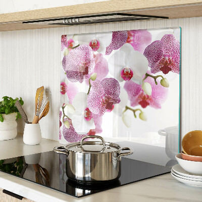 Üveg vágódeszka Orchideák az ablak előtt