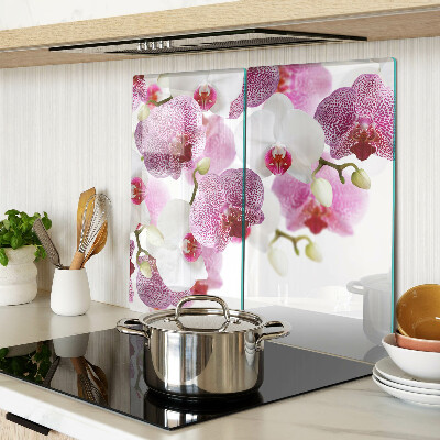 Üveg vágódeszka Orchideák az ablak előtt