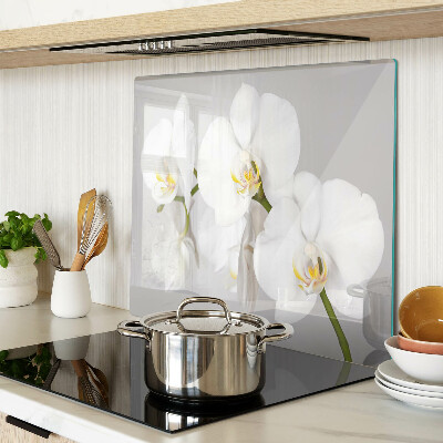 Üveg vágódeszka Orchideák tükörkép háttér előtt