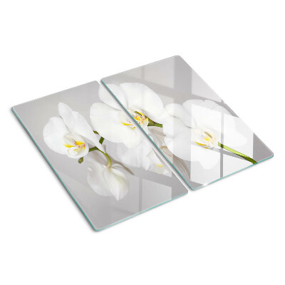 Üveg vágódeszka Orchideák tükörkép háttér előtt