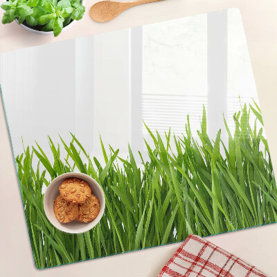 Üveg vágódeszka Zöld fű