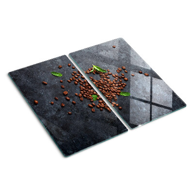 Üveg vágódeszka Kávébabok kő alapon